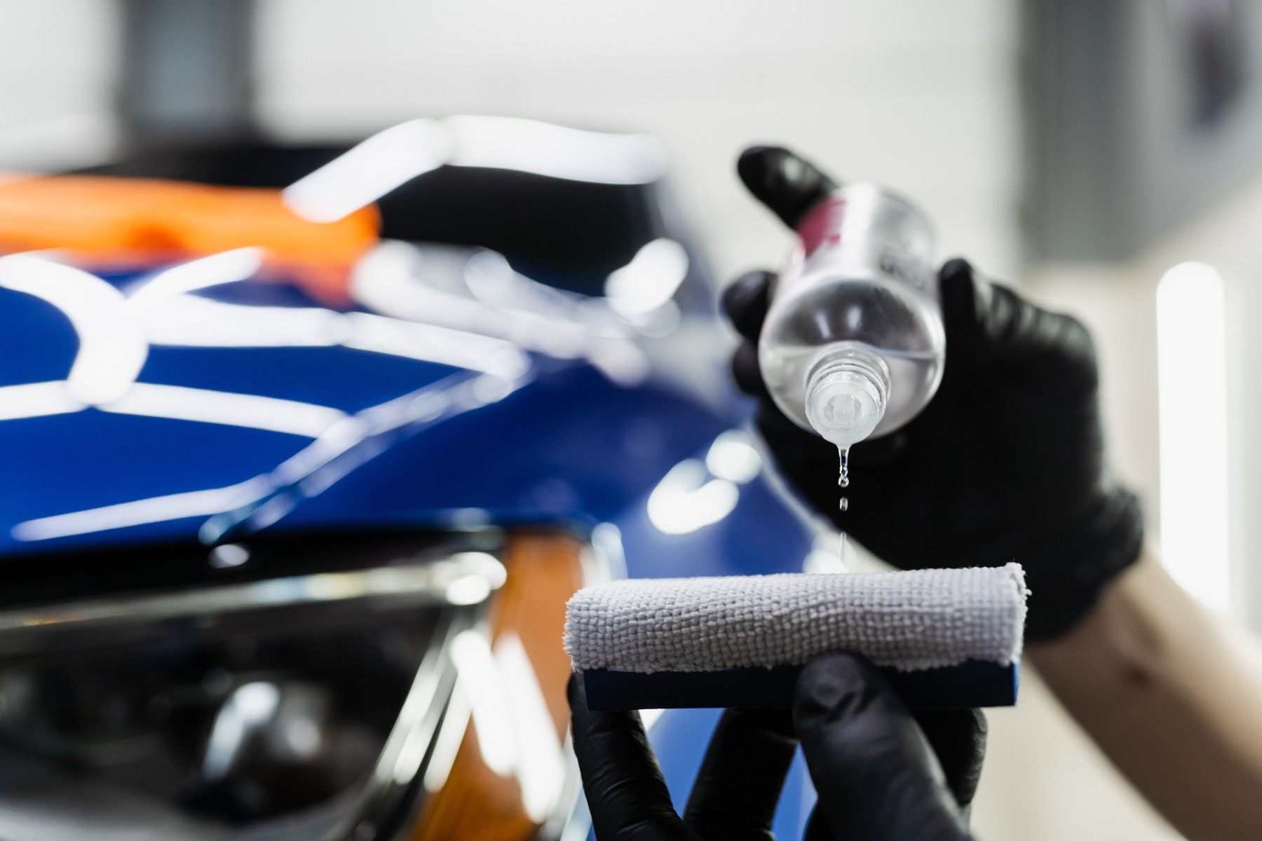 Clay bar paint preparation before ceramic protection